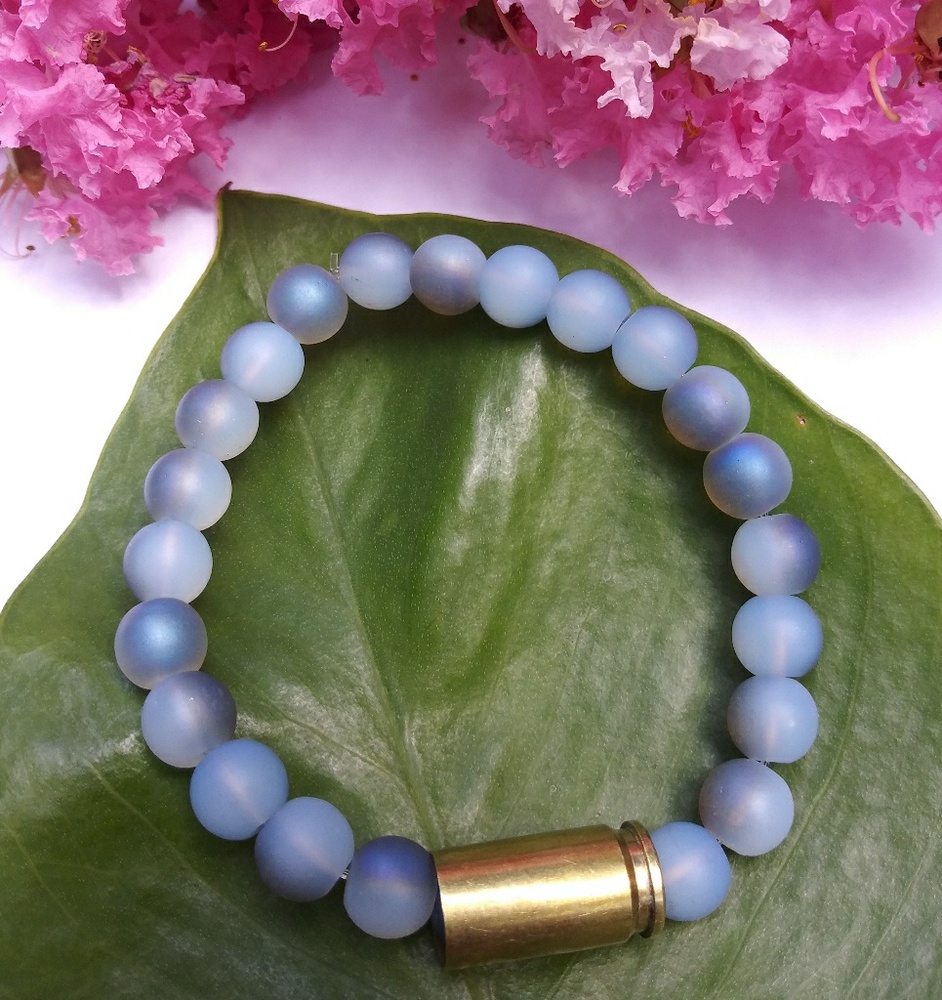 Cute bullet casing stretch bracelets 7"